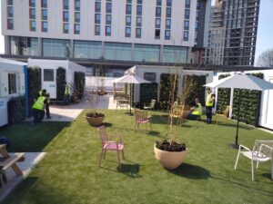 After the installation of the wellbeing garden